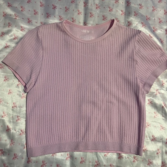 Women's Ribbed Lilac Top - Picture 2 of 2